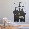 003 Schloss - selbstklebende Tafelfolie/Kreidefolie inkl. 3 Stück Kreide - Größe: 600 x 900 mm - Kinderzimmer Wanddeko Bild 4