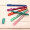 6 Glitzer Marker| mint grün rosa rot blau pink | Gelstift Fasermaler Pen Metallic Glitter Mädchen Bild 3