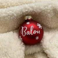 Weihnachtsbaumkugel, Christbaumkugel in rot, personalisiert mit Geschenkverpackung Bild 5