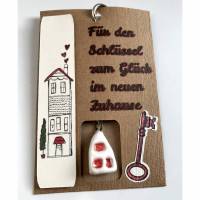 Keramik-Schlüsselanhänger "Kleines Häuschen" (3) Bild 1