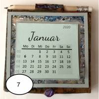 Mini-Kalender 2022 mit Haftnotizblock in stabiler Box (magnetisch) - Jahreswechsel - handmade Bild 1