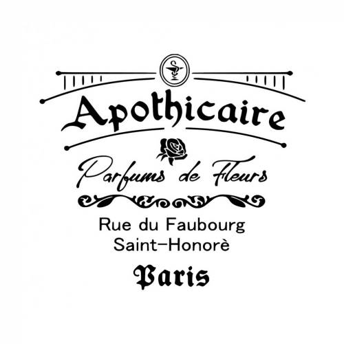 Wandtattoo - Möbeltattoo - Vinyl - Vintage - Shabby - Apotheke - Paris - 6093