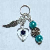 Schlüsselanhänger - Schmuckanhänger - Taschenanhänger - Herz -Engelsflügel - Perlen Bild 1