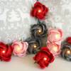 Lichterkette Rosen rot-grau-rosa, Tischdeko Hochzeit, Geschenk zu Weihnachten Bild 2