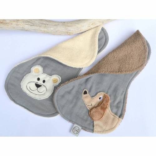 ITH Stickdatei Spucktuch Schulterspucktuch Tiere SET 18x30cm