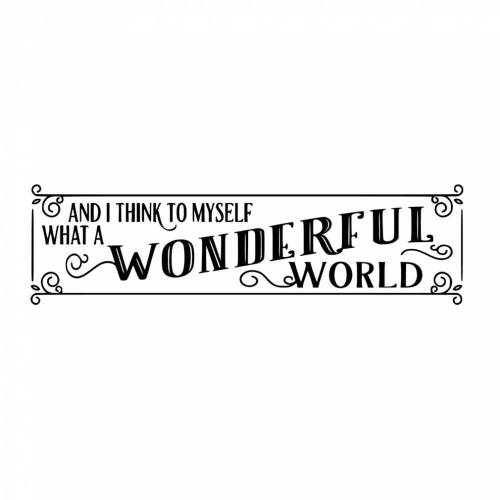 Wandtattoo - Möbeltattoo - Vinyl - Vintage - Shabby - "Wonderful World" - 6064