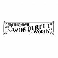 Wandtattoo - Möbeltattoo - Vinyl - Vintage - Shabby - "Wonderful World" - 6064 Bild 1