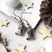 Weihnachtliche Ohrringe Nikolausstiefel • Ohrhänger | Ohrschmuck | Weihnachten Bild 1