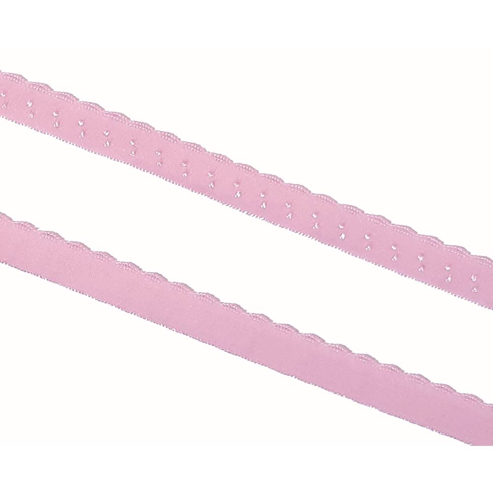 elastische Spitze mit Bogenkante, helles rosa Bild 1