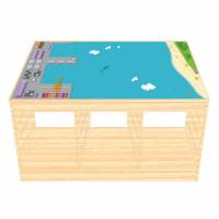 Spielfolie/ Möbelfolie für IKEA TROFAST HOLZ Hafen Aufkleber Sticker Kinderzimmer Spieltisch (Möbel nicht inklusive) Bild 1