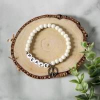 Peace • Armband Perlen | Glasschmuck | Geschenke für Frauen | Freundin | Schwester | Mama Bild 1