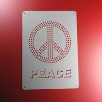 Schablone Peace Zeichen Symbol Schriftzug - BA25 Bild 1