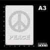 Schablone Peace Zeichen Symbol Schriftzug - BA25 Bild 3