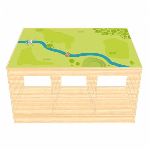 Spielfolie/ Möbelfolie für IKEA TROFAST HOLZ Wald & Wiese Aufkleber Sticker Kinderzimmer Spieltisch (Möbel nicht inklusive)
