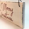 Holzschild, handbemalt, "Merry Christmas", Türschild, Deko, Weihnachten, Holz, Shabby, Haustür, Willkommen, Weihnachtsdeko, weiß, Vintage Bild 2