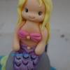Fondant , Tortendeko , Taufe , Geburtstag ,Geburt Tortentopper Mermaid Meerjungfrau Nixe Bild 7