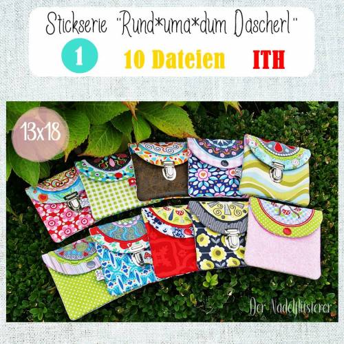 Digitale Stickserie "Rund uma dum Dascherl 1 ITH" für den 13x18 cm (5x7") Stickrahmen