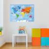 Kinder Lernposter Weltkarte A3/ A2/ A1 *nikima* in 3 verschiedenen Größen Kontinente Amerika, Europa, Afrika, Plakat Bild 2