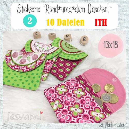 Digitale Stickserie "Rund uma dum Dascherl 2 ITH" für den 13x18 cm (5x7") Stickrahmen