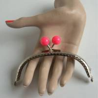 Taschenbügel Taschenrahmen rosa Perle Bild 1