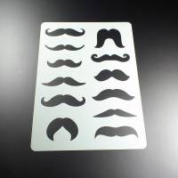 Schablone Moustache Schnurrbart 12 Bärte - BA03 Bild 1