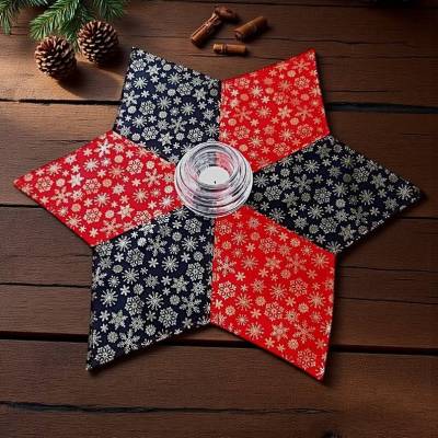 Sternmitteldecke, Adventsdecke Tischläufer Stern