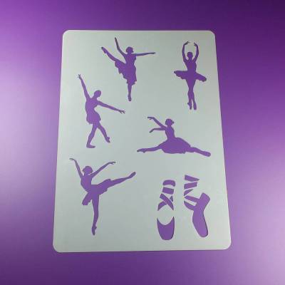 Schablone Ballerina Ballett Tänzerin 6 Motive - BA13