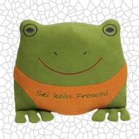 Kissen Frosch Dekokissen lustiges Geschenk Mann Bild 1