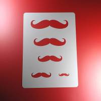 Schablone Moustache Schnurrbart 5 Bärte - BA20 Bild 1
