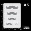 Schablone Moustache Schnurrbart 5 Bärte - BA20 Bild 2