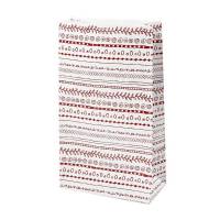 8 Papiertüten Kritzeleien rot/weiß| H21cm - 6 x 12cm Geschenktüte Weihnachten Adventskalender DIY Bild 1