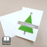Weihnachtskarte mit Filz Tannenbaum Bild 1