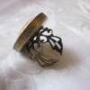 Cabochon Ring gelbe Rose "Paulette" verschnörkelt viktorianisch romantisch Geschenkidee Vintage Stil Bild 2