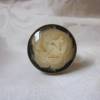 Cabochon Ring gelbe Rose "Paulette" verschnörkelt viktorianisch romantisch Geschenkidee Vintage Stil Bild 3
