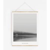 LANDSKAP NO. 2 | Landschaft Poster | Schwarz weiß Poster |  Wandbild Deko | Kunstdruck Geschenk | skandinavisches Design | minimalistisch Bild 1