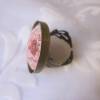 Cabochon Ring Motiv rosa Blume "Laure" romantisch Vintage Stil Geburtstagsgeschenk Bild 2