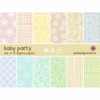 Download Papier Set, Baby Party Farben Bild 1