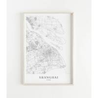 SHANGHAI Poster Map | Kunstdruck | hochwertiger Print | Shanghai | Stadtplan | skandinavisches Design Shanghai Poster Karte Bild 1
