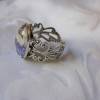 Ring mit Schmetterling Cabochon "Papillon Lilas" romantisch Vintage Stil Antik Look Geschenkidee Bild 2