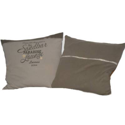 Zwei Kissenhüllen 40x40 cm Hotelverschluss Upcycling Baumwolle Unikat Zero Waste