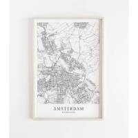 AMSTERDAM Poster Map Amsterdam Poster Stadtplan Bild 1