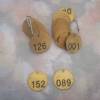 Vintage Schlüsselanhänger mit Zahlen Messing Bild 3