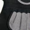 Klammerbeutel, Wäscheklammer-Beutel, schwarzes Klammerkleidchen mit Karo-Spitzenschürze, Aufbewahrung Wäscheklammern, Klammersack, Klammerbeutel Kleiderbügel Bild 4