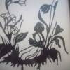 alter Scherenschnitt Blumenmädchen Elfe Bild 3