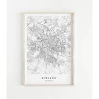 BUKAREST Poster Map | Kunstdruck | hochwertiger Print | Bukarest | Stadtplan | skandinavisches Design Bukarest Karte Bild 1