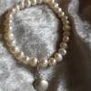 Perlenarmband mit Muschel-Charm aus 999 Silber, Süßwasserzuchtperlen Bild 2