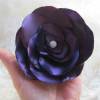 Große Stoffblume violett Satin Klammer Brosche lila Blume Haarblume "Belle" Taufe Abschlussball Weihnachten Jubiläum romantisch elegant Bild 3