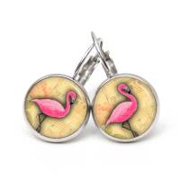 Ohrhänger Flamingo in Rosa - verschiedene Größen - Edelstahl Bild 1