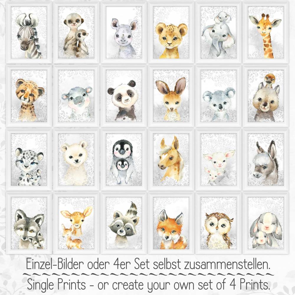 ANTARKTIS ~ Set Poster Tiere Bilder Kinderzimmer Baby