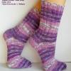Socken handgestrickt  für Allergiker, vegan, Socken Wunschgröße, Damensocken, wollfrei, Ringelsocken, bunte Socken Bild 1